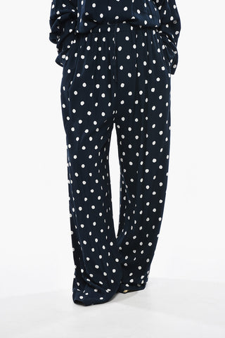 Weit geschnittene Pyjamahose mit Punkten