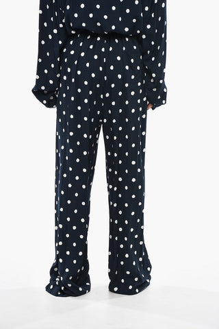 Weit geschnittene Pyjamahose mit Punkten