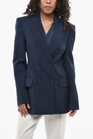 SPORTMAX 캐시미어 더블브레스트 재킷 ADAMO A 플랩 포켓