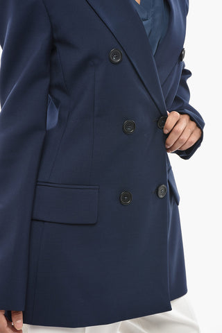 SPORTMAX 캐시미어 더블브레스트 재킷 ADAMO A 플랩 포켓
