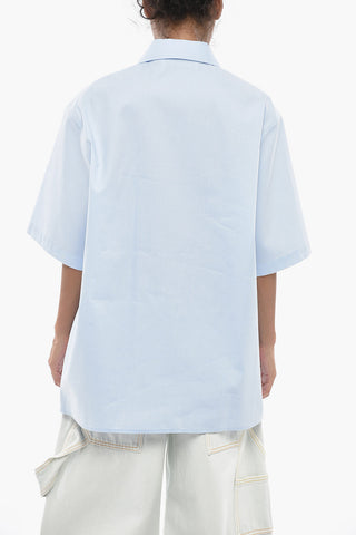 Oversized Cotton Poplin Blouse VALE With Pocket
