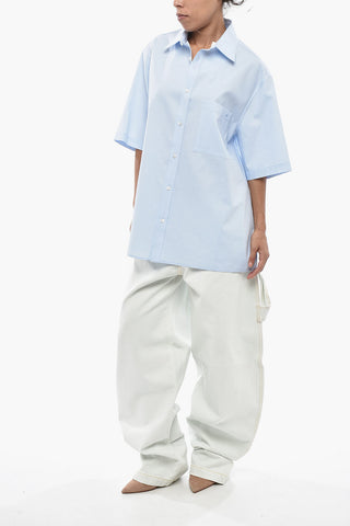 Oversized Cotton Poplin Blouse VALE With Pocket