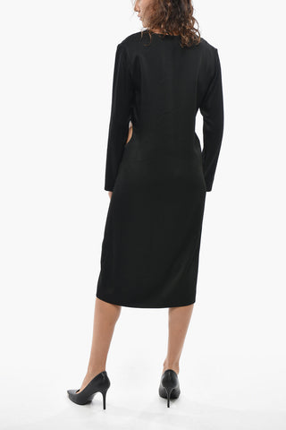 Satin-Tunika mit Cut-Out-Details