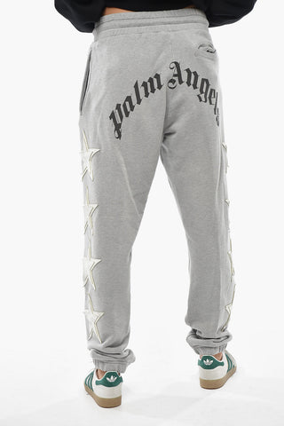 Baumwoll-Jogginghose Mit Seitlichen Sternstickereien