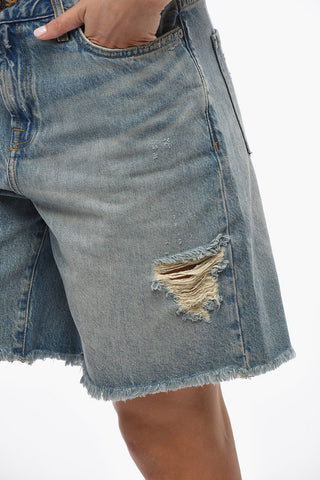 Distressed-Effect Shorts LOLA with Frayed Hem
