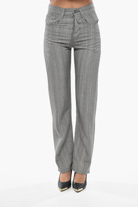 Silk-Blend Five-Pocket Trousers With Mid Rise