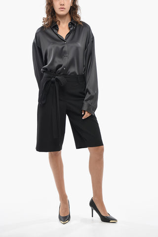 Virgin Wool Shorts with Belt