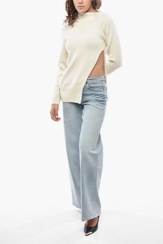 Asymmetric Cashmere Crewneck Sweater