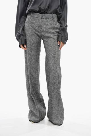 Straight-Fit Herringbone Trousers