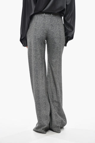 Straight-Fit Herringbone Trousers