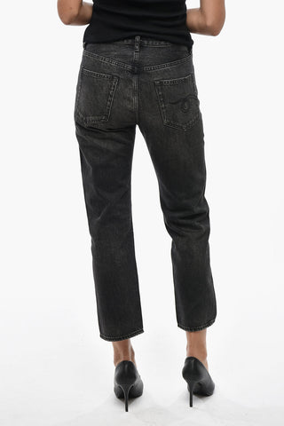 Slim-Fit-Jeans in dunkler Waschung 19cm