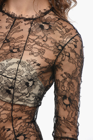 Long-Sleeve Lace Bodysuit