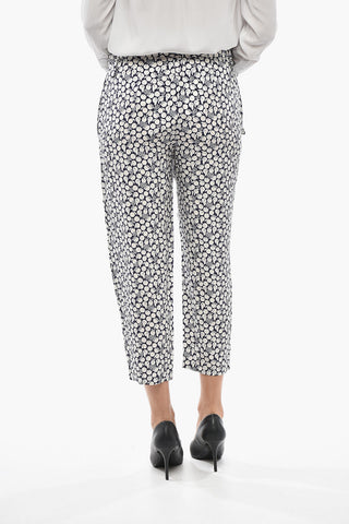 Cropped-Seidenhose CECILIA mit Allover-Fruchtprint