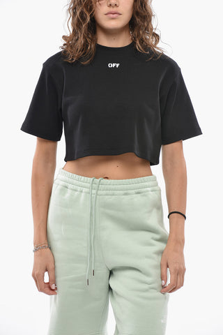 Ribbed Crop Crewneck T-Shirt
