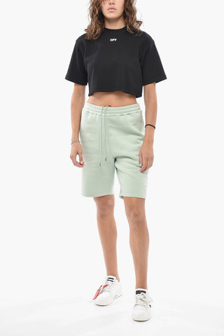 Ribbed Crop Crewneck T-Shirt