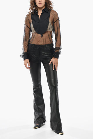 Transparente Bluse Mit Allover-Strass