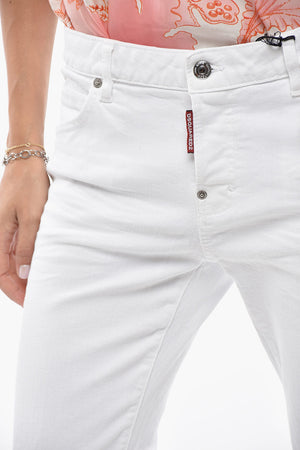 Jeans COOL GIRL A Lavaggio Chiaro con Bottone Logato 16cm