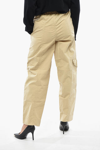 Cotton Cargo Pants With Elastic Waist