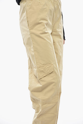 Cotton Cargo Pants With Elastic Waist