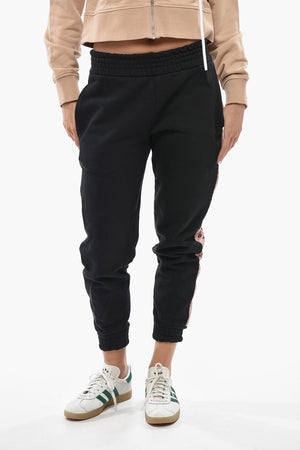 Joggers in Cotone con Bande Logate Laterali