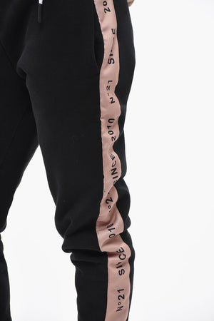 Joggers in Cotone con Bande Logate Laterali