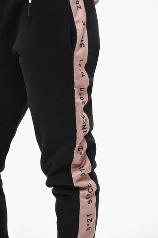 Joggers in Cotone con Bande Logate Laterali