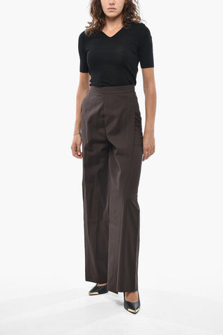 Virgin Wool Straight-Fit High-Waisted Trousers
