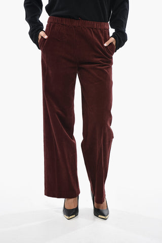 Ripp-Velours-Hose Mit Elastischem Bund
