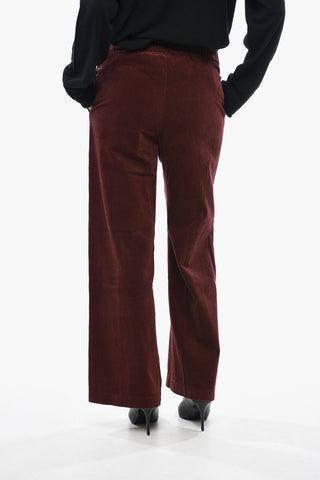 Ripp-Velours-Hose Mit Elastischem Bund