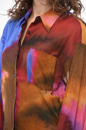 Chemisier Svasato DRAS InCotone Effetto Tie Dye