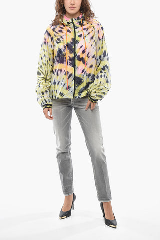 NIKE Tie-Dye Effect Hooded Windbreaker