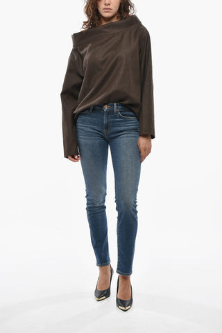 LUXE VINTAGE Jeans Slim Fit ROXANNE With Logo Button 14cm