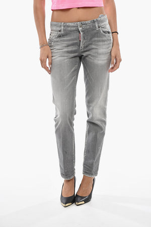 Jeans JENNIFER Effetto Vintage a Vita Media 15cm