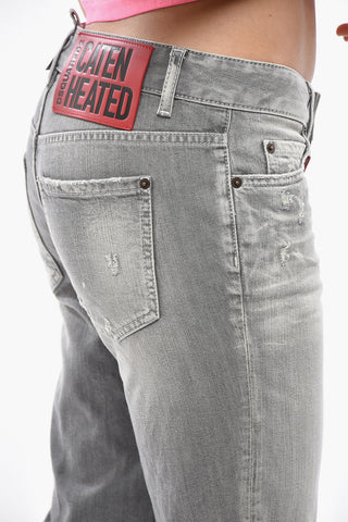 Vintage-Effect Mid-Rise Jeans JENNIFER 15cm