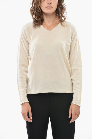 Einfarbiger Kaschmirpullover