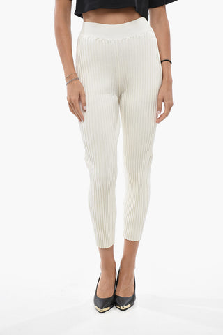 Gerippte Stretch-Strickhose