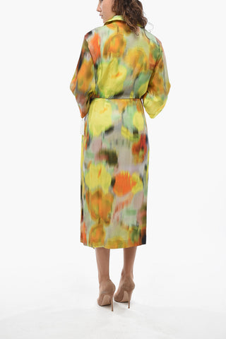 Midi-Wickel-Blusenkleid mit Farbverlauf