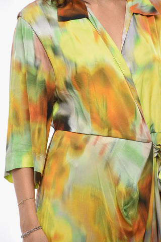 Midi-Wickel-Blusenkleid mit Farbverlauf