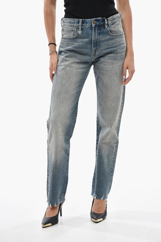 Jeans Slim Fit con Cuciture a Vista 19cm