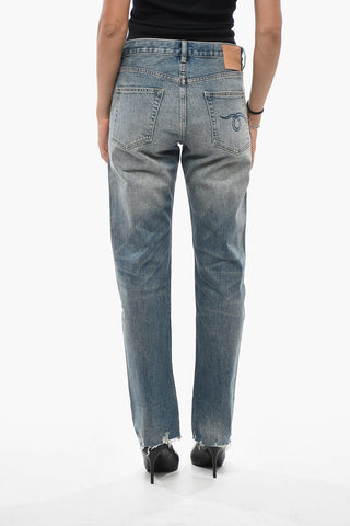 Jeans Slim Fit con Cuciture a Vista 19cm