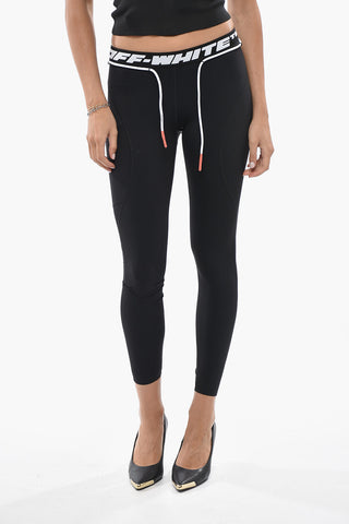 Sportleggings aus Nylon mit Logobund