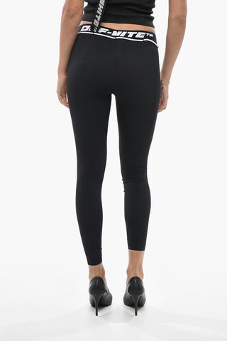 Sportleggings aus Nylon mit Logobund