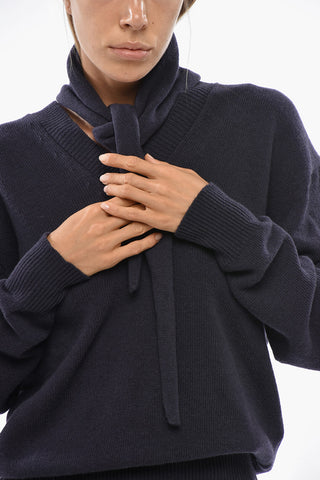 Virgin Wool Hooded Cardigan