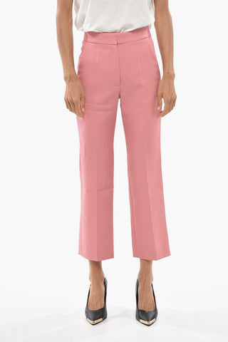 Cropped Fit Trousers CARLIE Straight Leg