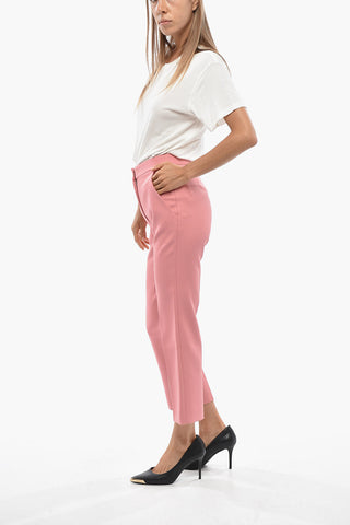 Cropped Fit Trousers CARLIE Straight Leg