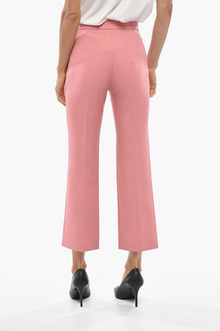 Cropped Fit Trousers CARLIE Straight Leg