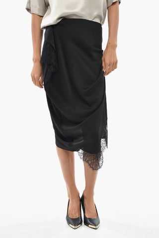 Longuette Slip in Satin con Pizzo Macrame'