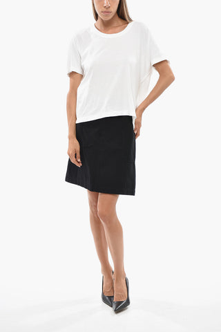 Double-Fabric Crewneck T-Shirt, Solid Color