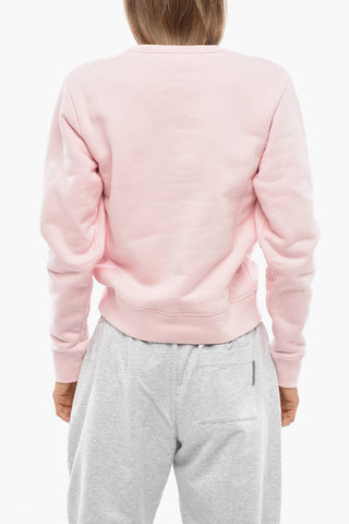 Brushed Cotton Crewneck Sweatshirt LE CHAT DE LA MAISON with Front Embroidery