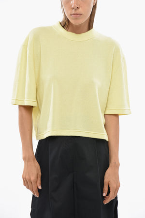Maglia Girocollo in Cashmere a Maniche Corte